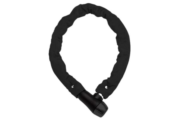 Svart cykellås i kedjemodell för ökad säkerhet.