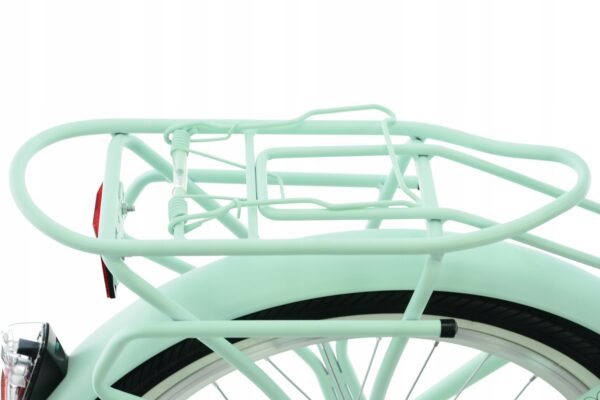 Grön cykelpakethållare med röd reflex