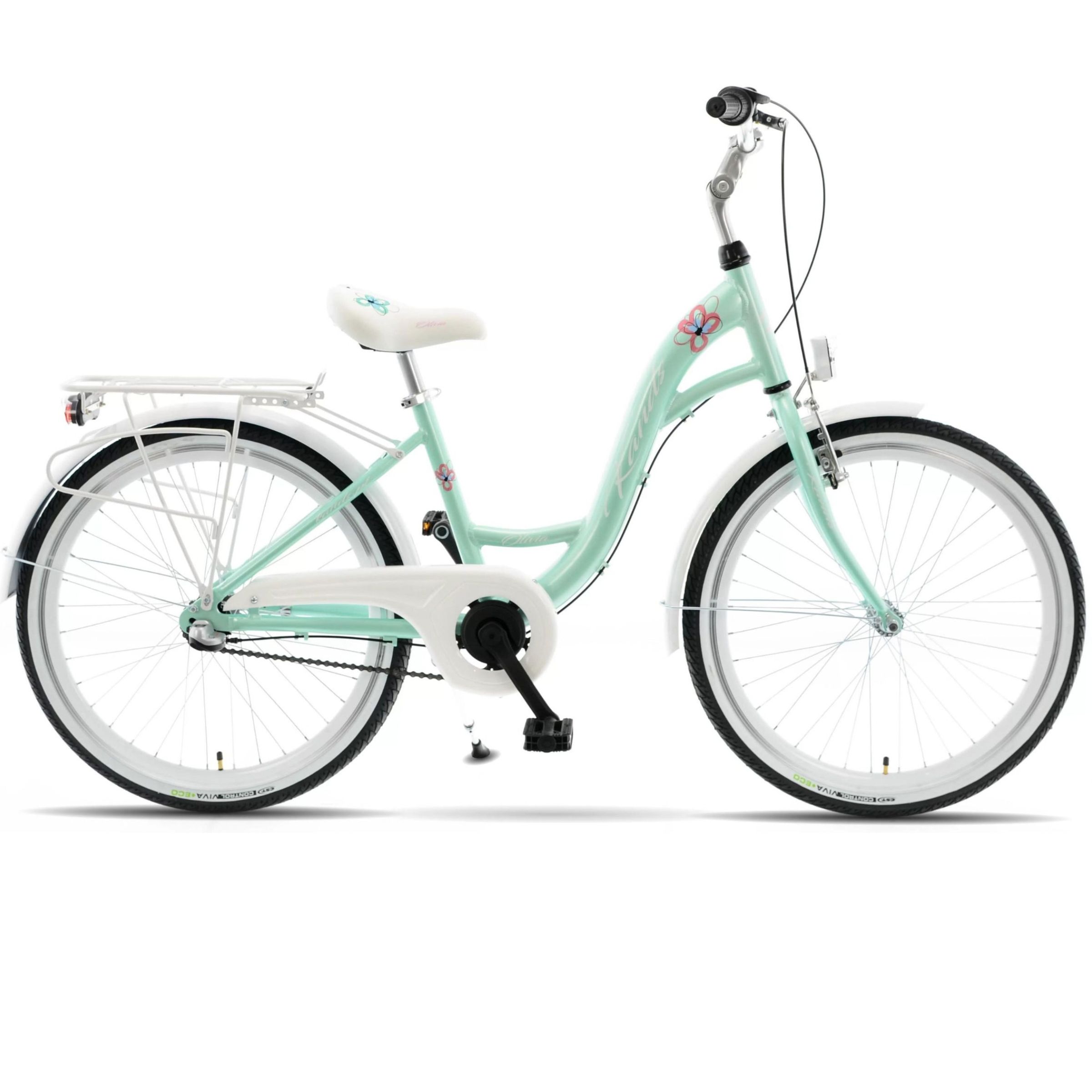 Pigecykel Kands Olivia 24”, Aluminium, 130-165 cm, 3 gear, Grøn