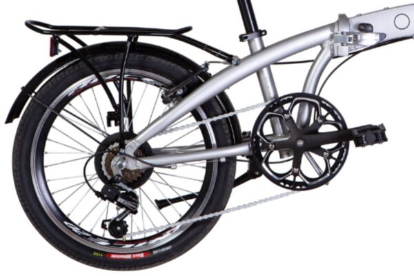 Hopfällbar cykel bakdel med kedja och hjul