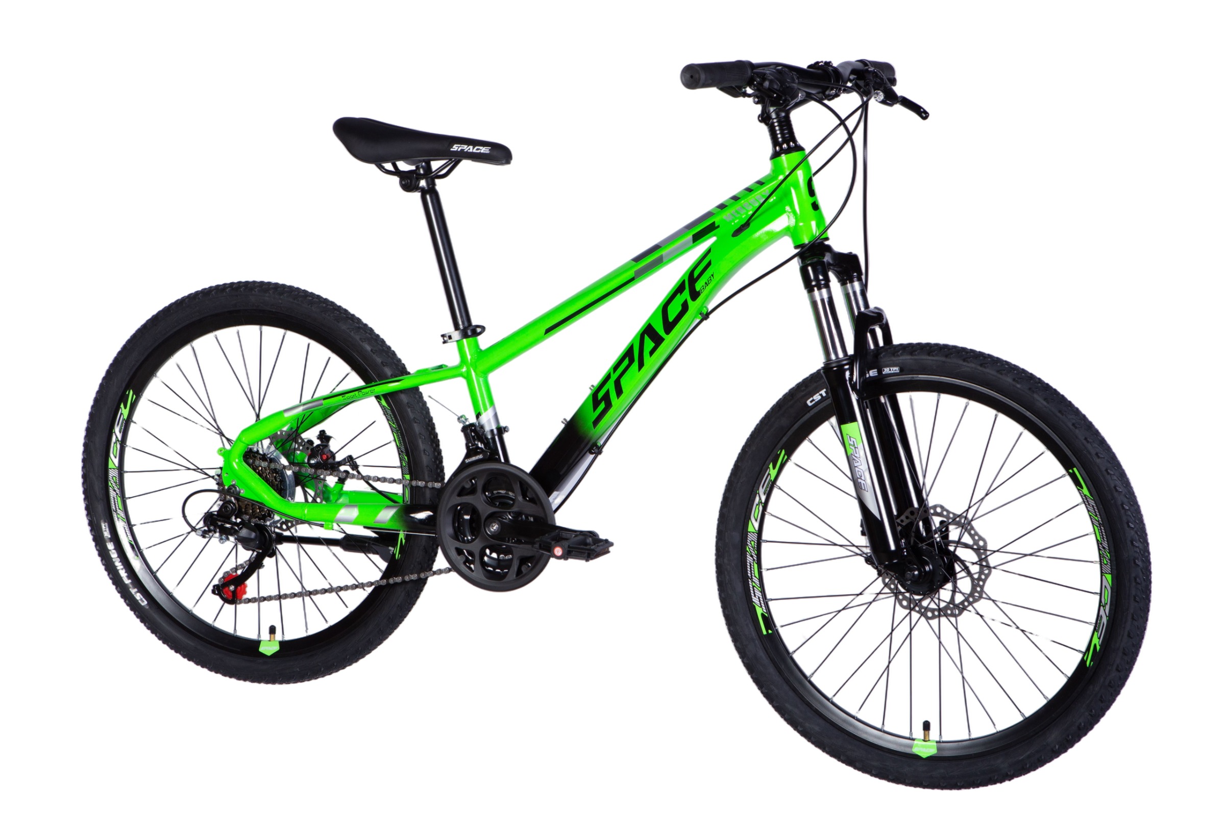 dětské kolo mercury hliník 24", 130–160 cm, 21 převodů, zelená
