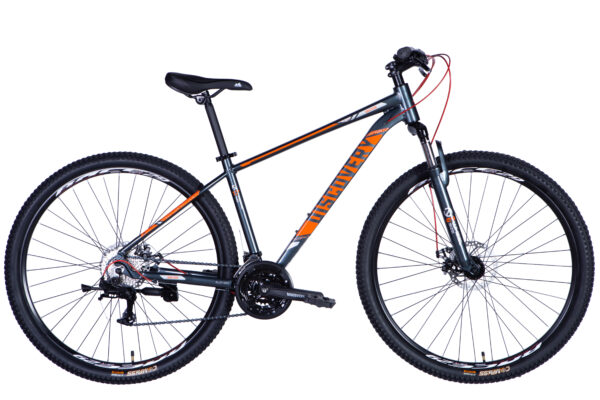 Mountainbike med robust design och stora däck