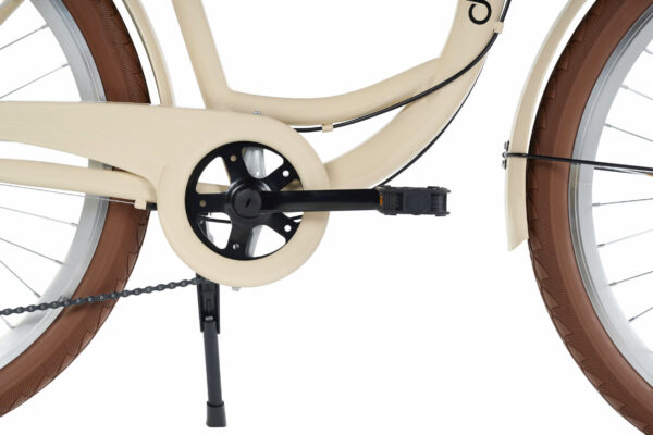 Vintage cykel med brun och beige design