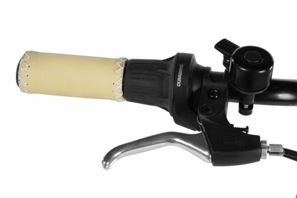 Cykelhandtag med växel och ringklocka