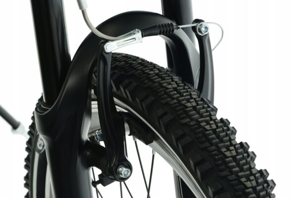 Närbild av cykelbroms och hjul