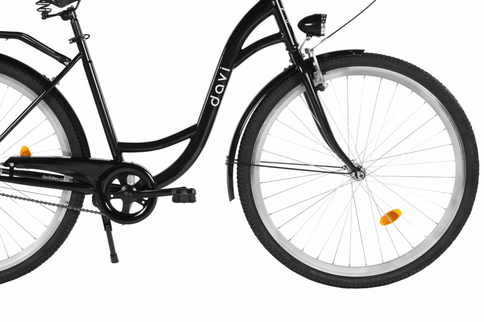 Svart cykel designad för stadscykling