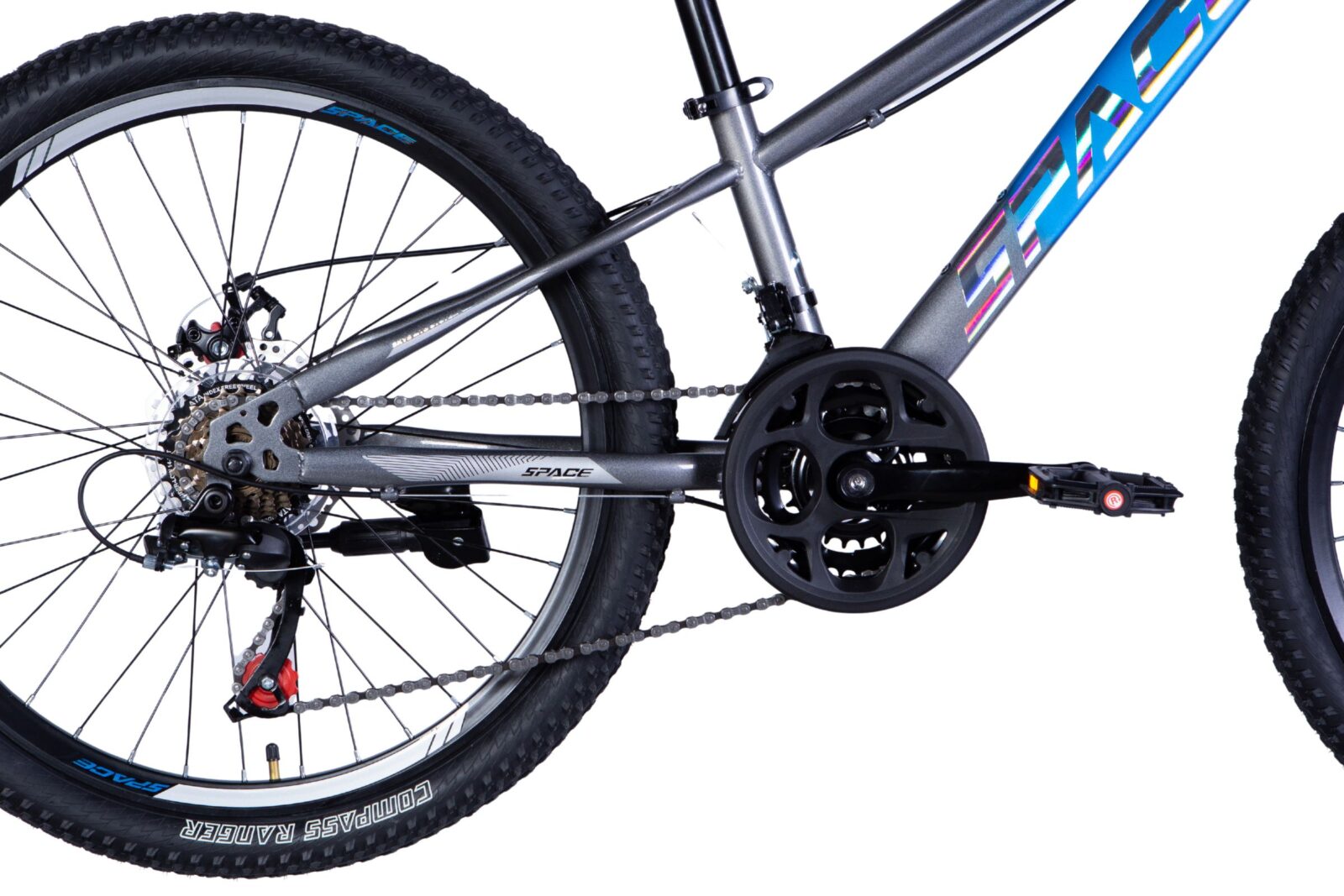 dětské kolo mars 24", 130–160 cm, 21 převodů, modrý/šedá