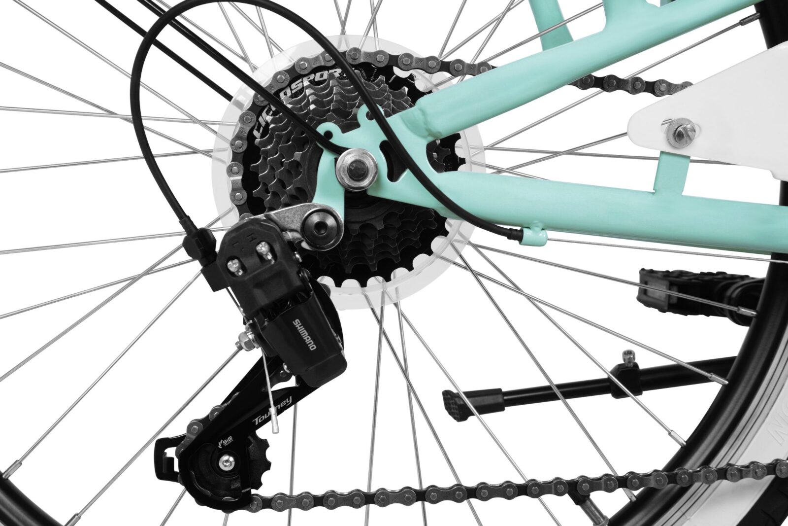 dětské kolo davi molli 24", 130 165 cm, 7 převodů, zelená