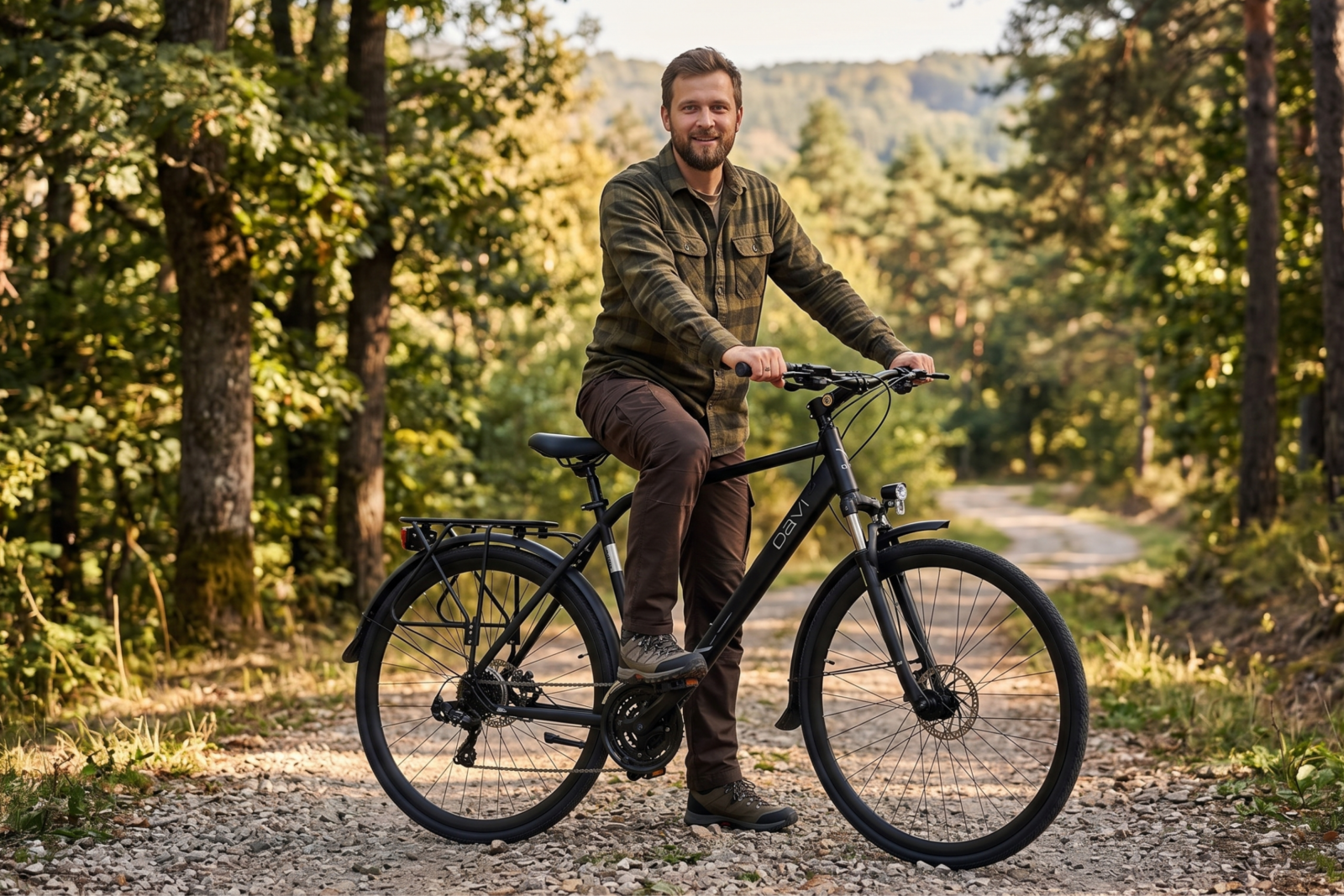trekingové kolo davi adventuro 28", 160 185 cm, 21 převodů, černá barva
