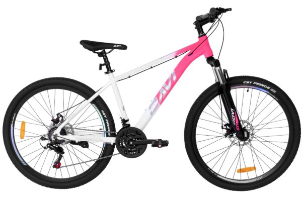 horské kolo davi bella, 27,5", 160–185 cm, 21 převodů, růžová/ bílá