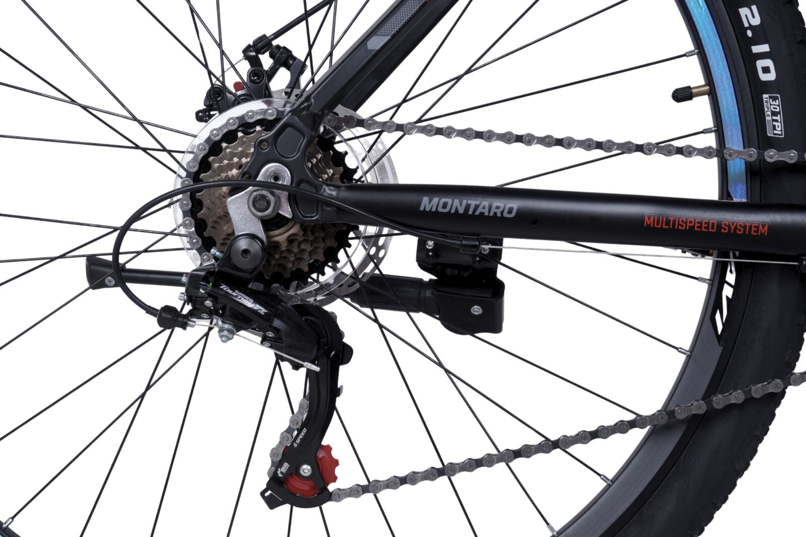 horské kolo davi montaro hliník, 29", 170 195 cm, 21 převodů, černá/červená