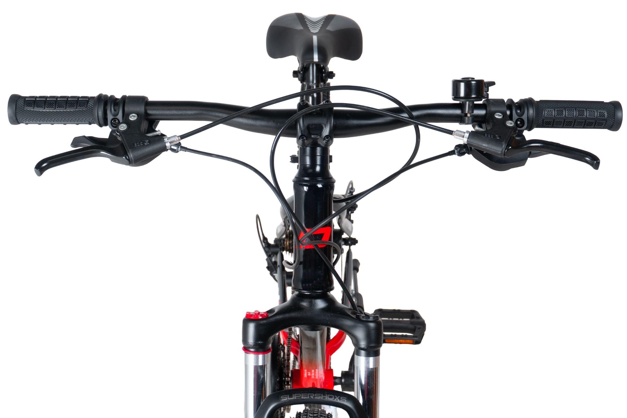 bicicleta mtb davi terrano 26", 145 170 cm, 21 viteze, negru/rosu (copy)