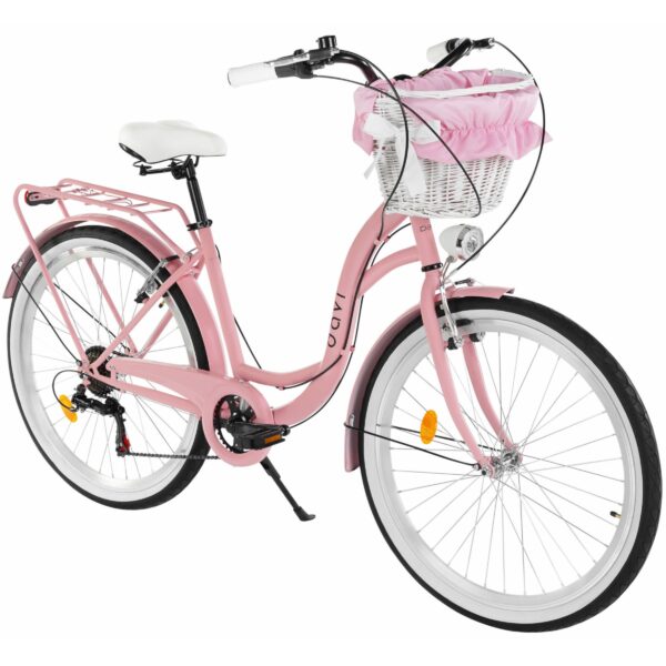 dětské kolo davi amelia 24", 130–165 cm, 7 převodů, růžová/černá barva
