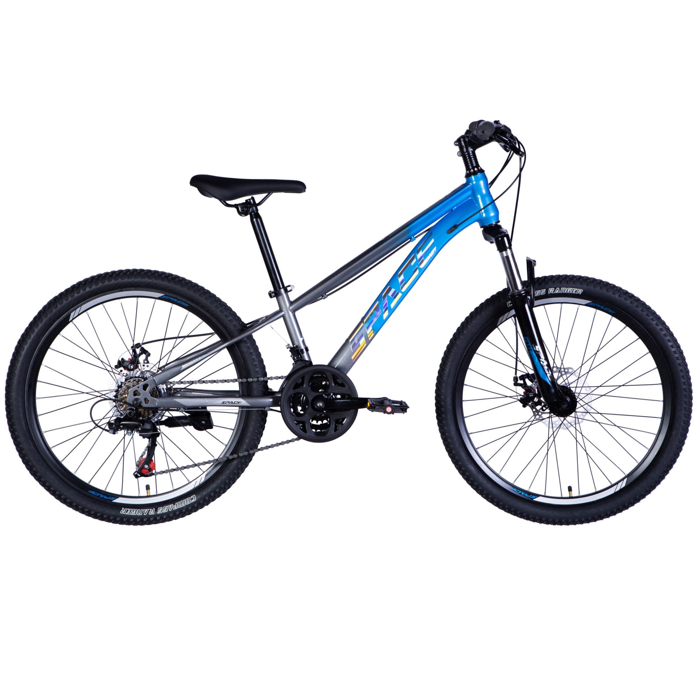 Dětské kolo Mars 24", 130–160 cm, 21 převodů, modra/šedá barva