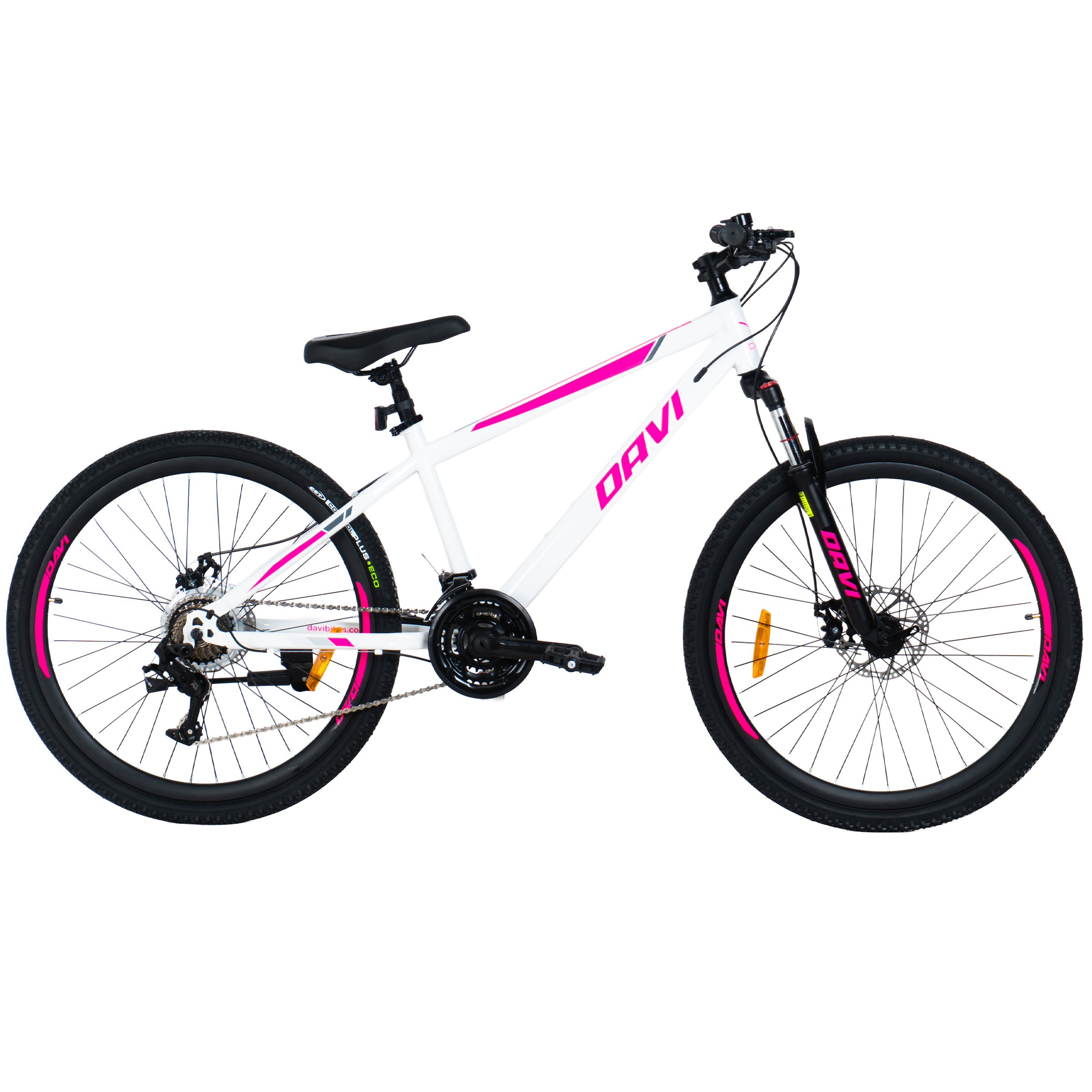 Horské kolo Davi Bonita 26", 145-170 cm, 21 převodů, bílá/růžová barva