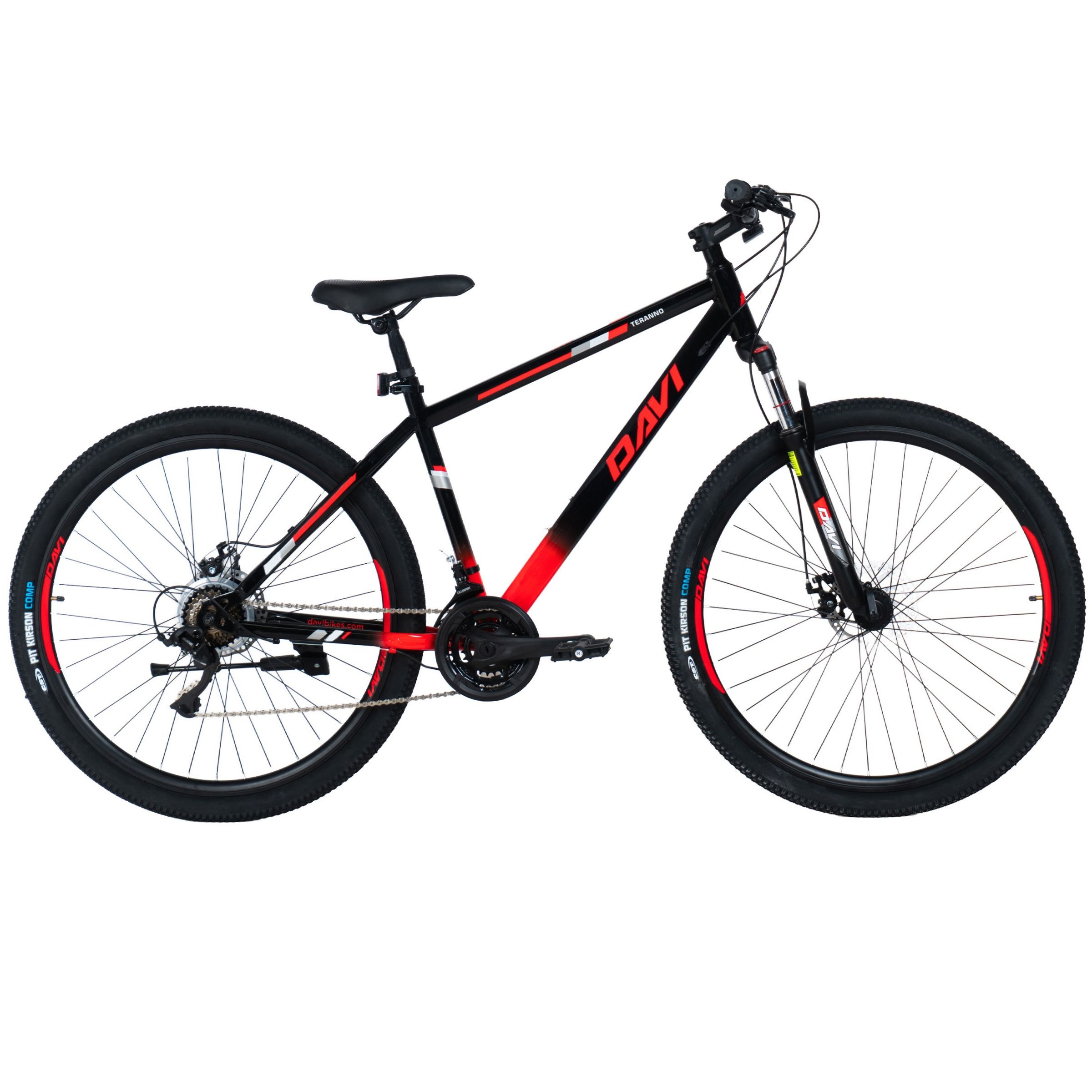 Horské kolo Davi Terrano 29", 170-195 cm, 21 převodů, černá/červená barva