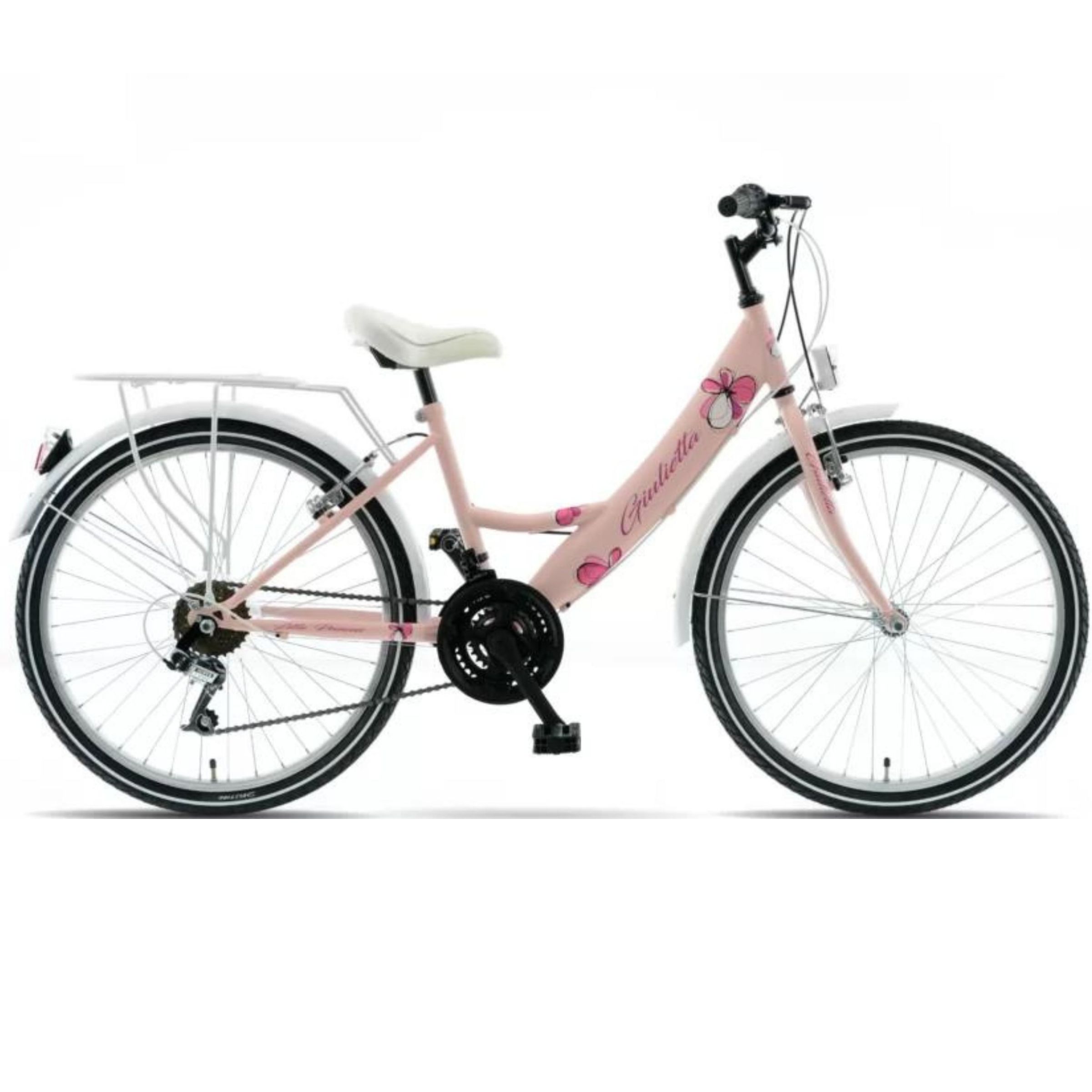 Lasten polkupyörä Kands Giulietta 24", 130–165 cm, 18 vaihdetta, Vaaleanpunainen