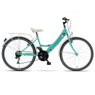Dětské kolo Kands Giulietta 24", 130–165 cm, 18 převodů, zelená barva