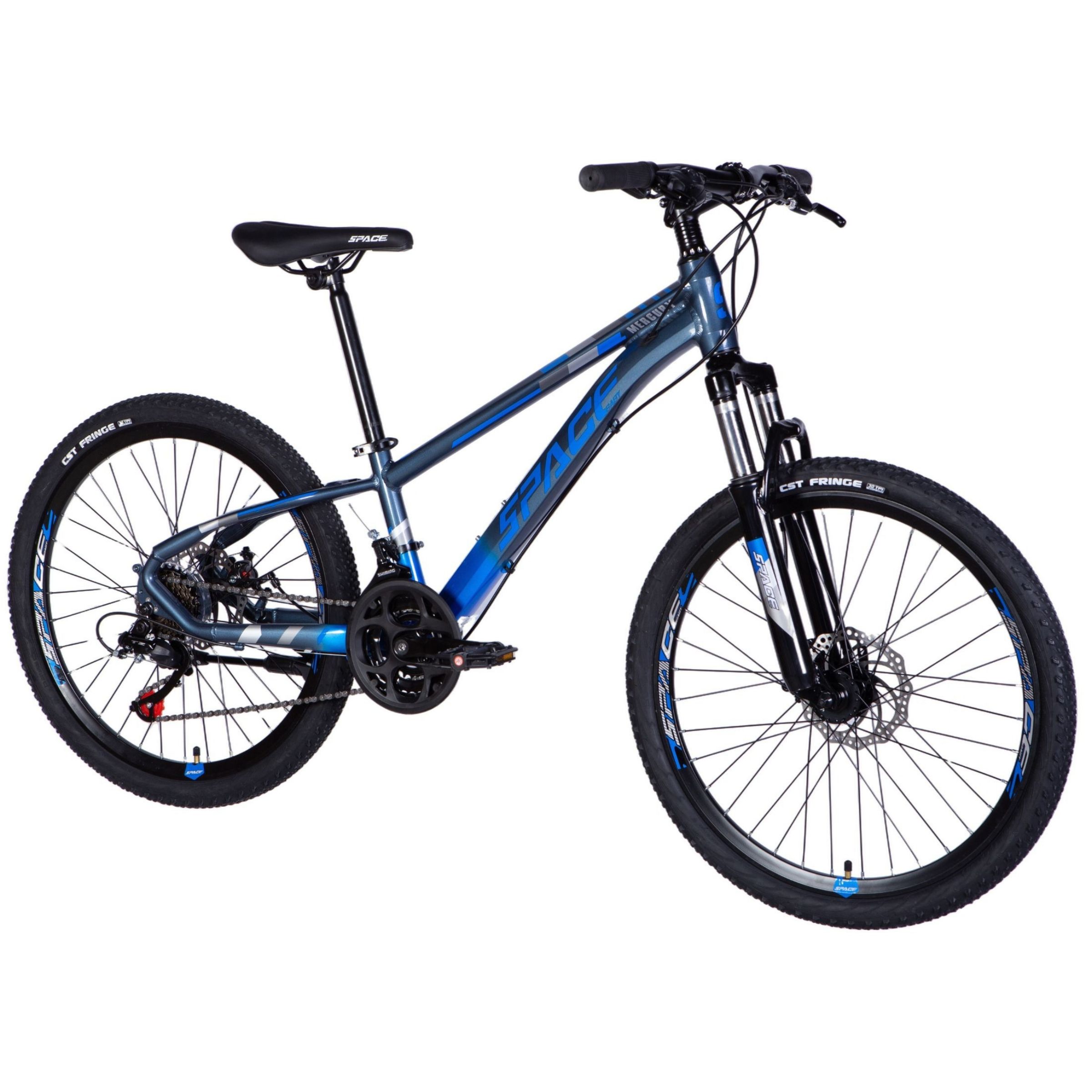 Lasten maastopyörä Mercury 24" Alumiini, 130–160 cm, 21 vaihdetta, Sininen