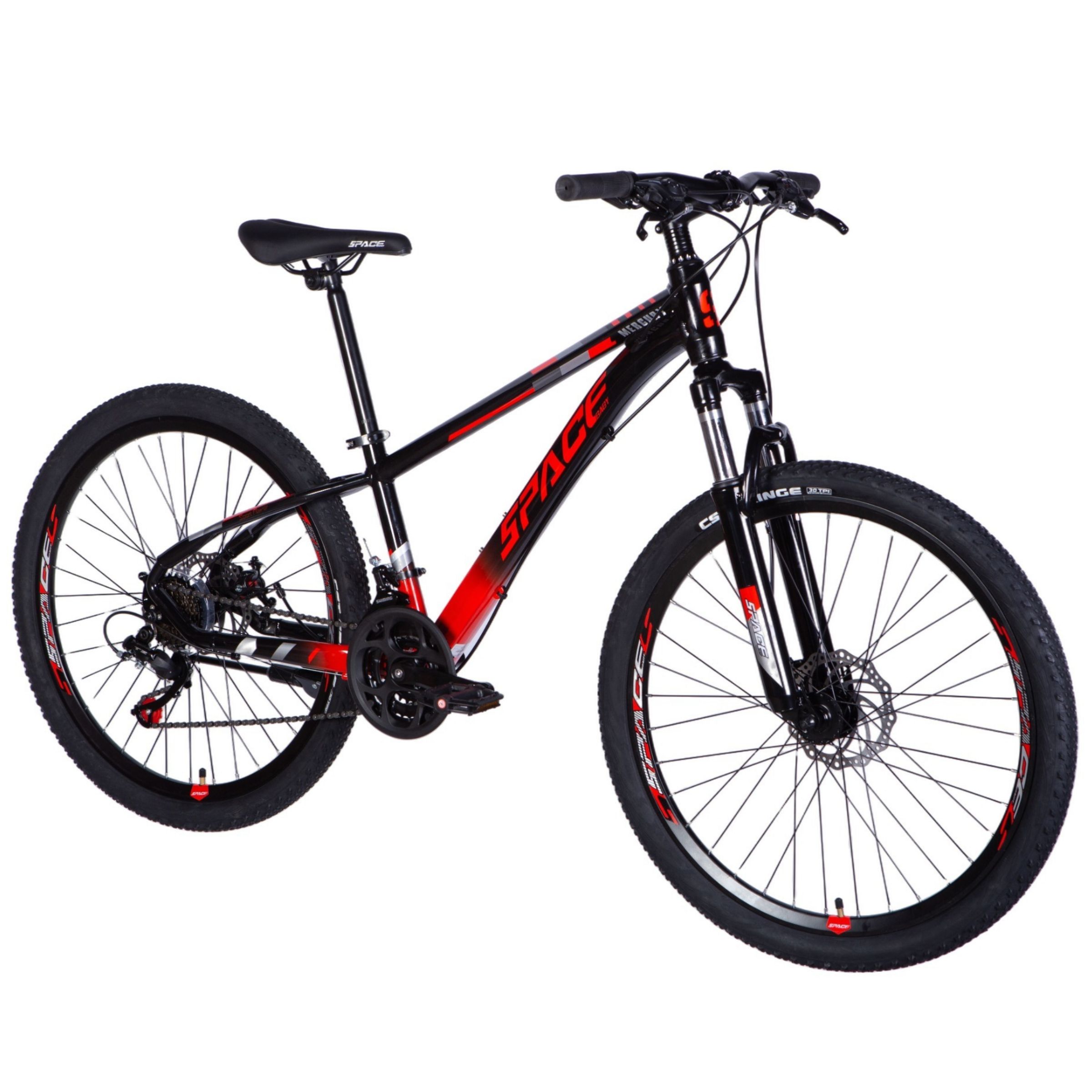 Maastopyörä Mercury Alumiini, 26", 145–170 cm, 21 vaihdetta, Musta/Punainen