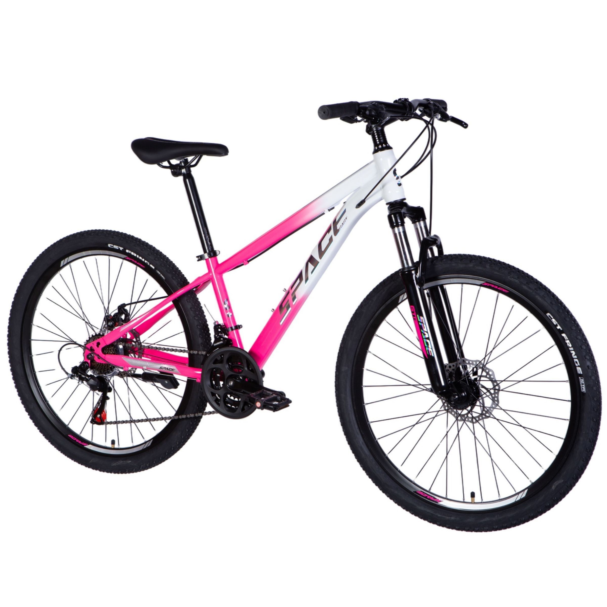 Bicicleta MTB Mars 26", 145-170 cm, 21 viteze, Alb/Roz