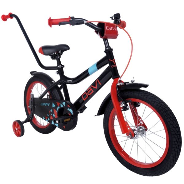 dětské kolo davi zippy 16", 95 110 cm, 1 převod, černá barva