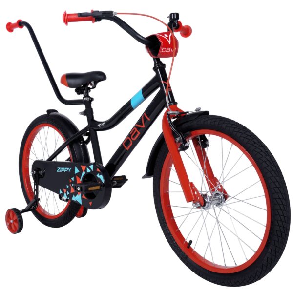 dětské kolo davi zippy 20", 110 130 cm, 1 převod, černá barva