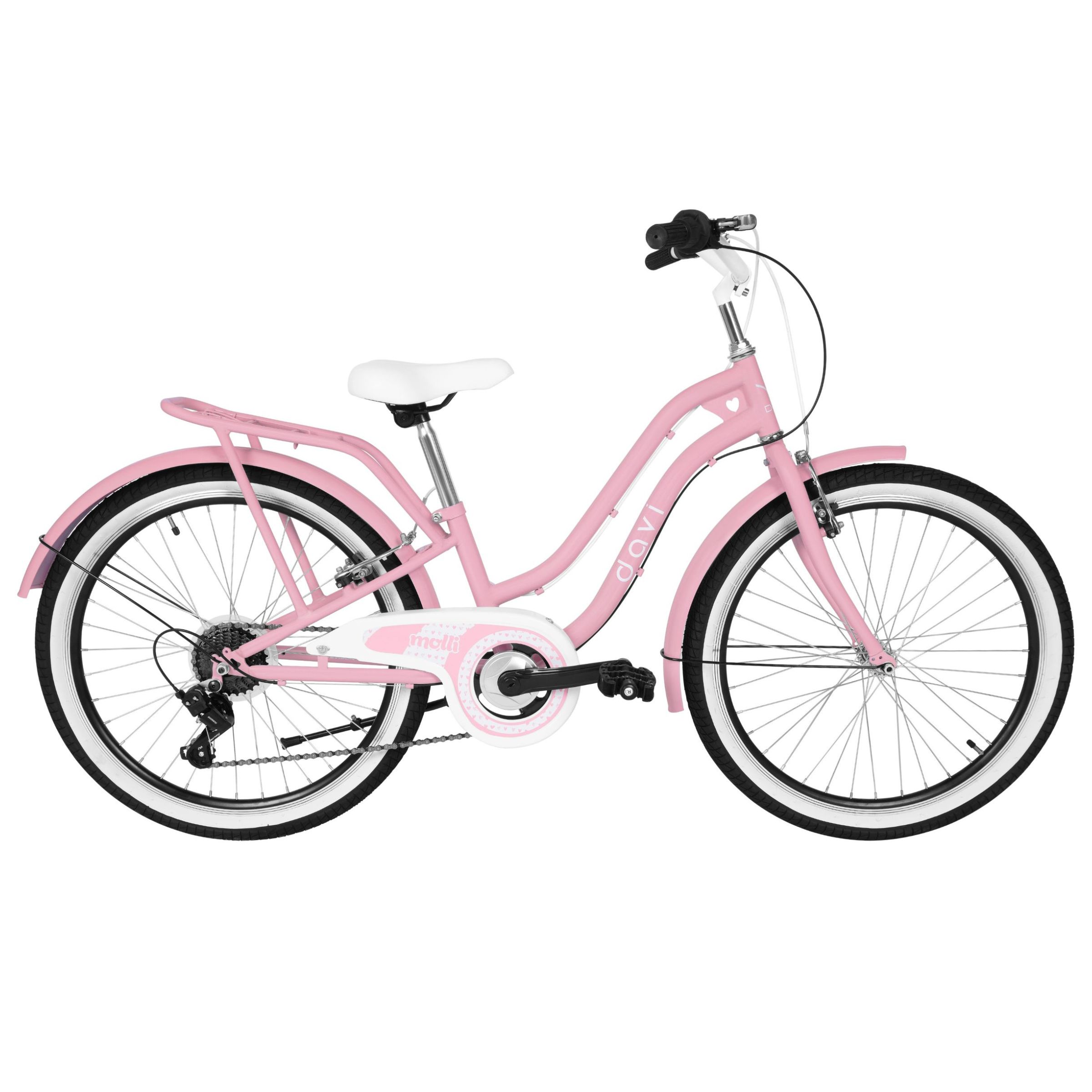 Bicicleta copii Davi Molli, 24", 130-165 cm, 7 viteze, Roz